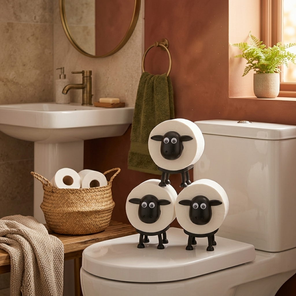 Porta Papel Higienico Oveja Decorativo Baño✨