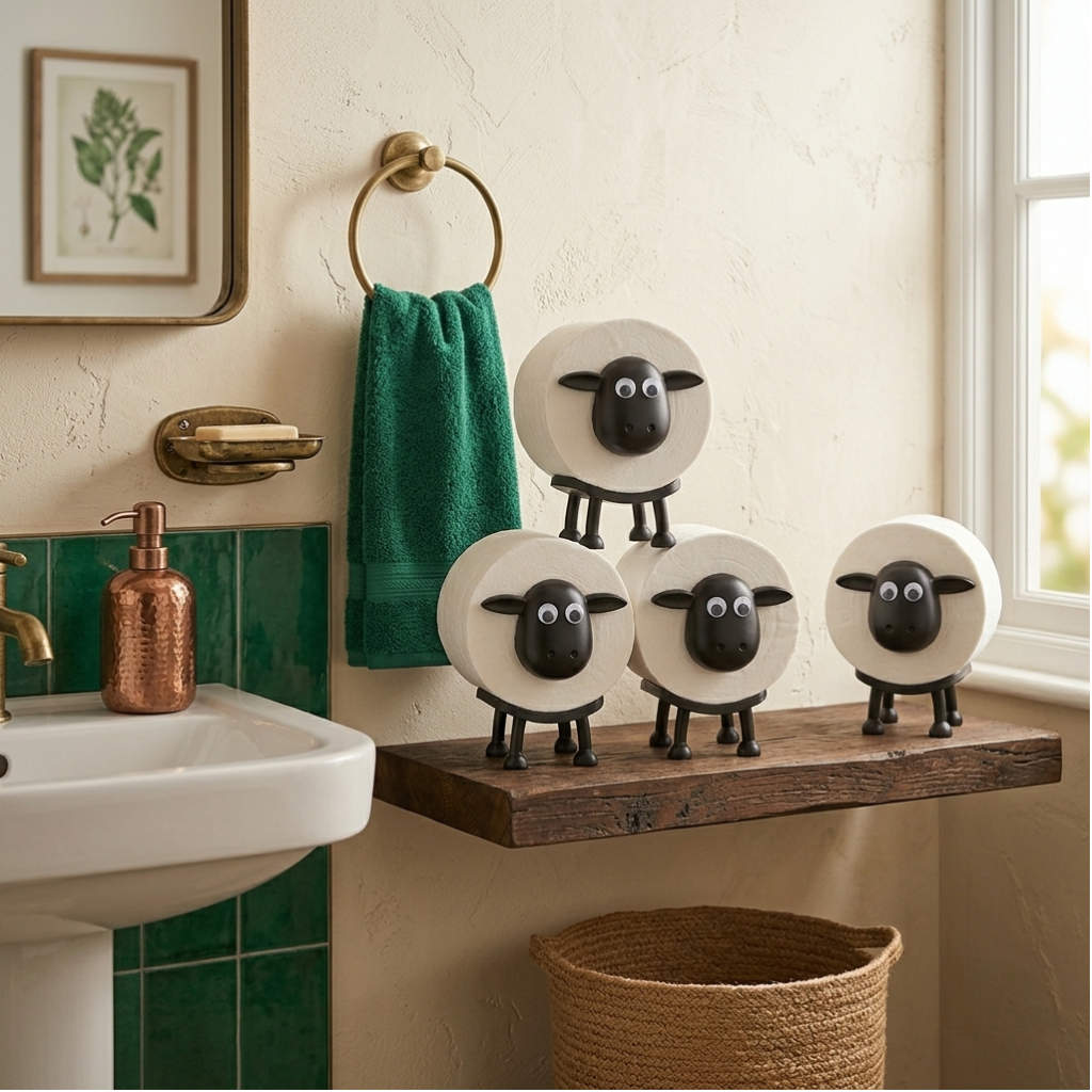 Porta Papel Higienico Oveja Decorativo Baño✨